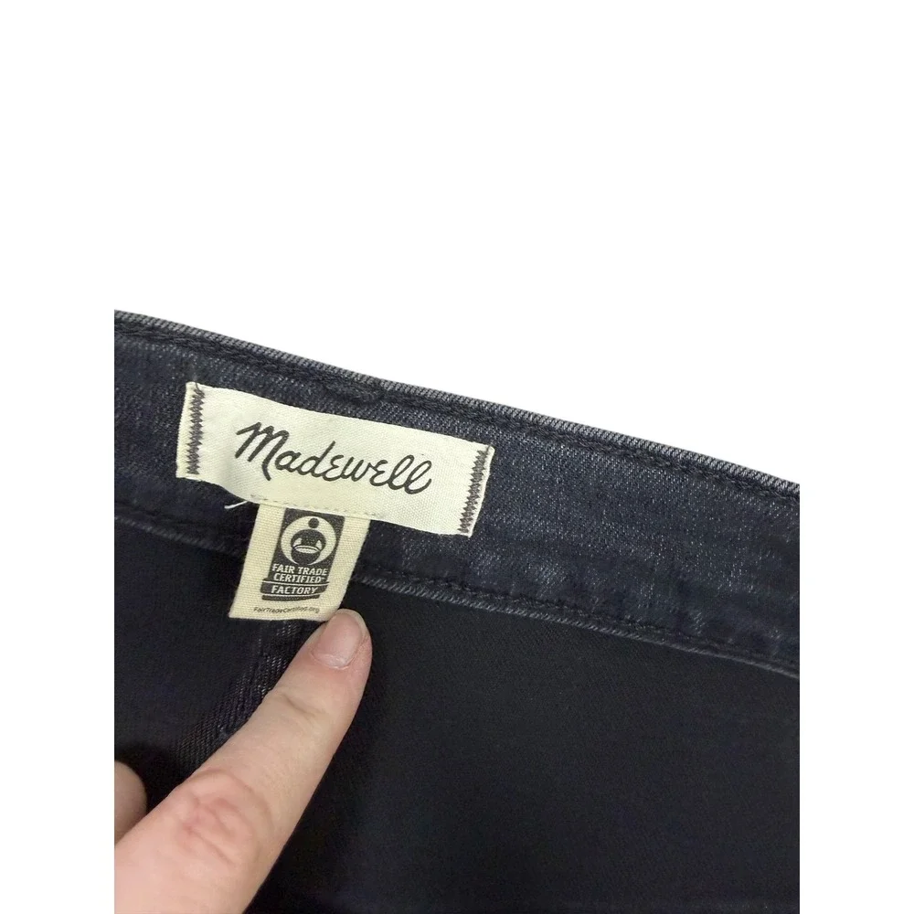 Madewell 10 Inch Black High Rise Skinny Jeans Button Fly Size 30‎